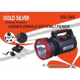 GOLD SILVER GS-345 Güneş Enerjili Solar Aydınlatma Sistemi