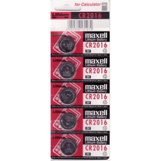 Maxell CR2016 3V Lityum Düğme Pil 5'li Paket