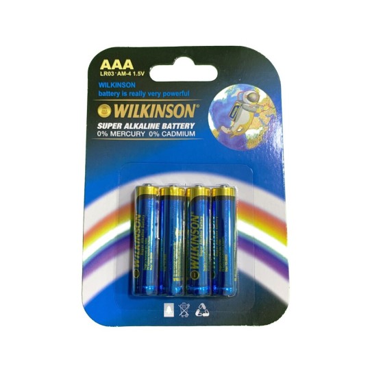 WILKINSON AAA LR03 AM-4 4'lü 1.5 V Süper Alkalin İnce Pil